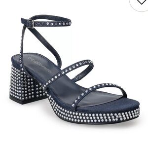 BCBGeneration Navy Studded Sandals​, SALE, $23plus shipping!​​